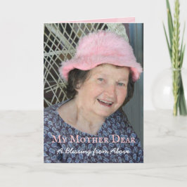 母の親愛日の写真カード カード