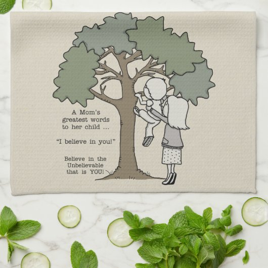 母の言葉もっとも偉大 キッチンタオル (折り畳み)