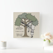 母の言葉もっとも偉大 スクエア壁時計 (ホーム)