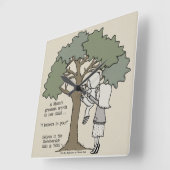 母の言葉もっとも偉大 スクエア壁時計 (傾斜)