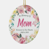 母の記念にフォトバックオーナメント セラミックオーナメント (右)