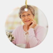 母の記念にフォトバックオーナメント セラミックオーナメント (裏面)