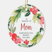 母の記念リースのパーソナライズされた記憶で セラミックオーナメント (左)