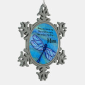 母の記念平和遊戯遠くに行かない スノーフレークピューターオーナメント (左)