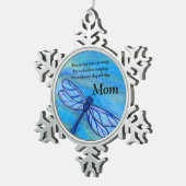 母の記念平和遊戯遠くに行かない スノーフレークピューターオーナメント (右)