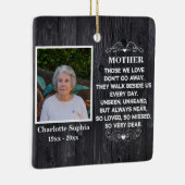 母の記念引用文カスタム写真と名前 セラミックオーナメント (右)