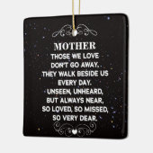 母の記念引用文カスタム写真と名前 セラミックオーナメント (左)