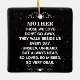 母の記念引用文カスタム写真と名前 セラミックオーナメント