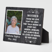 母の記念引用文カスタム写真と名前 フォトプラーク (側面)
