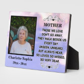 母の記念引用文カスタム写真と名前 フォトプラーク (側面)