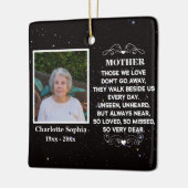 母の記念引用文カスタム写真と名前Ceram セラミックオーナメント (左)