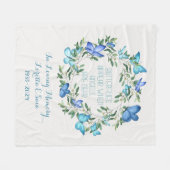 母の記念毛布の蝶の損失が現れる フリースブランケット (正面(横))