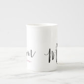 母の設立パーソナライズされた年 ボーンチャイナマグカップ (正面)