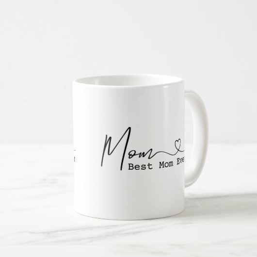 母の設立 | コーヒパーソナライズされたーマグギフト コーヒーマグカップ (正面右)