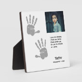 母の詩ハンドプリント学校の初日 フォトプラーク (正面)