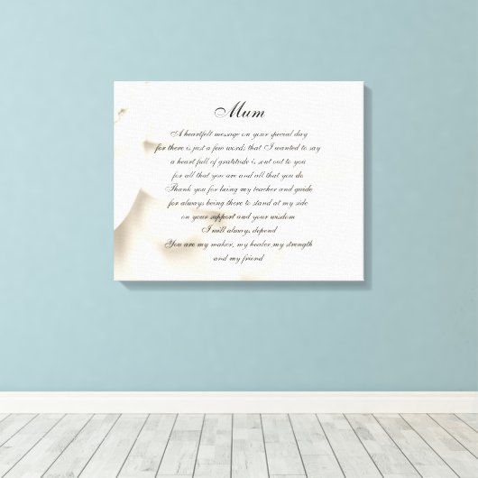母の詩 キャンバスプリント (インサイチュ (ウッドフロア))