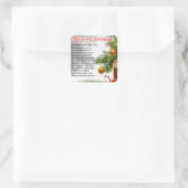 母の詩 – クリスマスデザイン スクエアシール (バッグ)