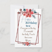 母の誕生日あいさつフローラ カード (正面)