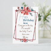 母の誕生日あいさつフローラ カード (スタンド正面)