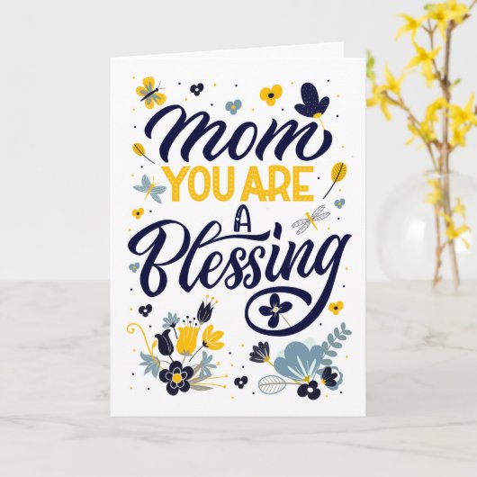 母の誕生日あなた賛美は植物学だ カード (黄色い花)