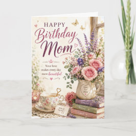 母の誕生日に贈るワイルドフラワーのカード カード