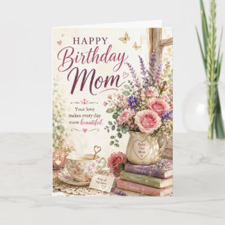 母の誕生日に贈るワイルドフラワーのカード カード
