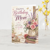 母の誕生日に贈るワイルドフラワーのカード カード (黄色い花)