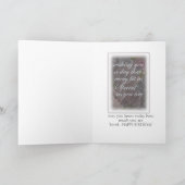 母の誕生日のいちごのティーカップ カード (内部)