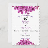 母の誕生日の招待状 招待状 (正面)