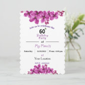 母の誕生日の招待状 招待状 (スタンド正面)