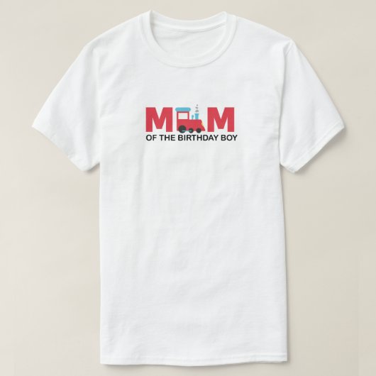 母の誕生日の男の子のトレイン誕生日 Tシャツ (デザイン正面)