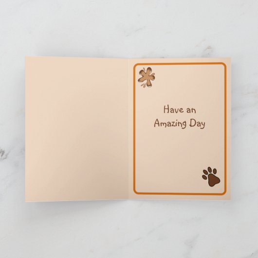 母の誕生日は犬から カード (内部)