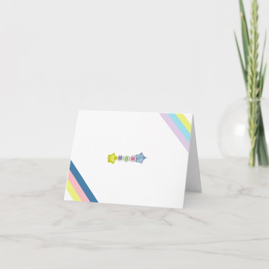 母の誕生日または母の日札 サンキューカード (正面)