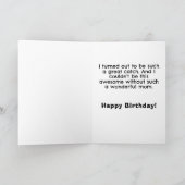 母の誕生日カーおもしろいド カード (内部)