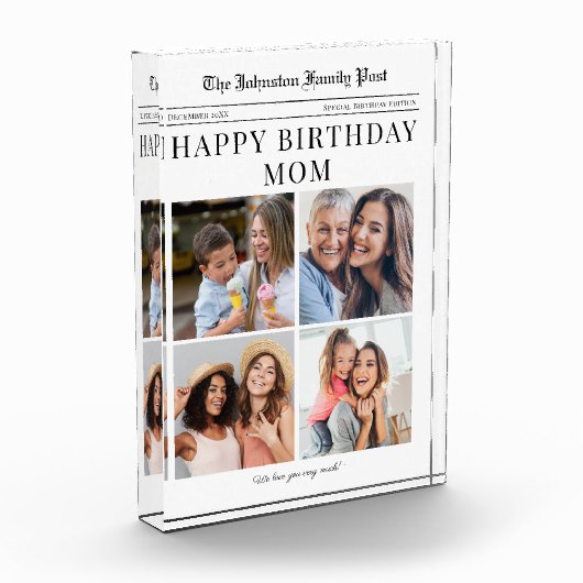 母の誕生日フォトコラージュ フォトブロック (左)