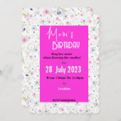 母の誕生日招待状 招待状 (正面/裏面)