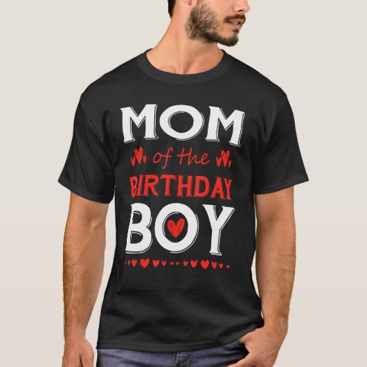 母の誕生日男の子かわいいマッチング家族の日 Tシャツ (正面)