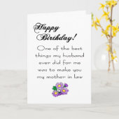 母の誕生日 カード (黄色い花)