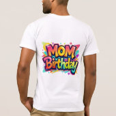 母の誕生日 レインボー グラフィティ ギフト 母親 Tシャツ (裏面)