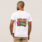 母の誕生日 レインボー グラフィティ ギフト 母親 Tシャツ (裏面フル)