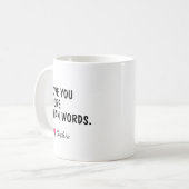 母の誕生日+名前+言葉よりも深い愛 コーヒーマグカップ (正面左)
