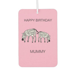 母の誕生日、幸せでかわいいケニヤゼブラス カーエアーフレッシュナー