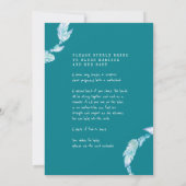 母の賛美ビーズの指示アクアティール(緑がかった色)アート 招待状 (裏面)