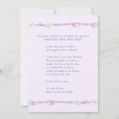 母の賛美ビーズはパープルアートを指導 招待状 (裏面)