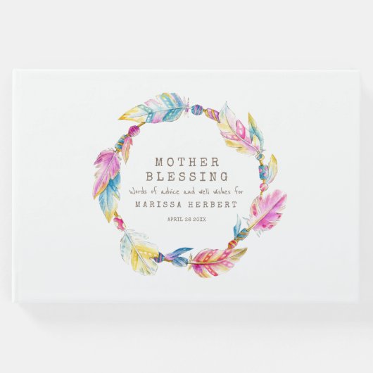 母の賛美ビーズはボーホカラフルを羽 ゲストブック (正面)