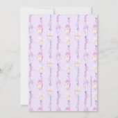 母の賛美羽とビーズの紫色の芸術 招待状 (裏面)