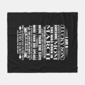 母の贈り物に育素晴らしてられた幸運な息子 フリースブランケット (正面(横))