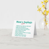 母の贈り物に関する好きな名言 カード (黄色い花)