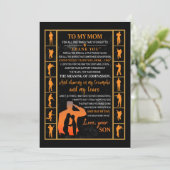 母の贈り物|母の愛を息子に伝える手紙 招待状 (スタンド正面)