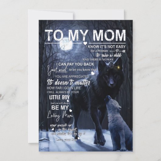 母の贈り物 |私の母に息子から愛する手紙 シーズンカード (正面)